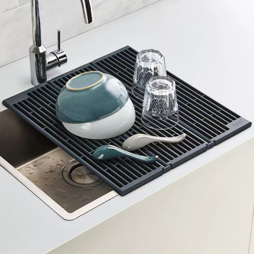 Home Cooking Delivery - 1pc Black Foldable Kitchen Sink Drainer