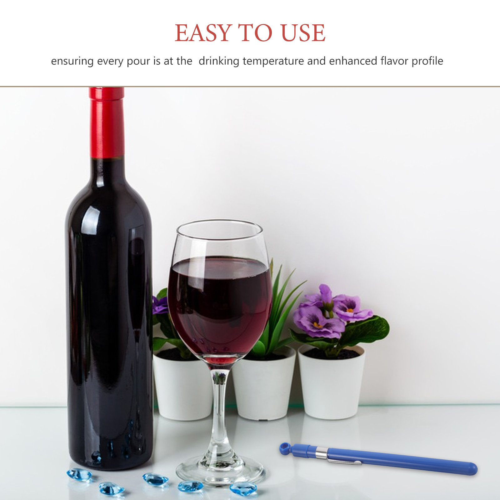 Glass Wine Thermometer Easy Re - Home Cooking Reading reseña y precio