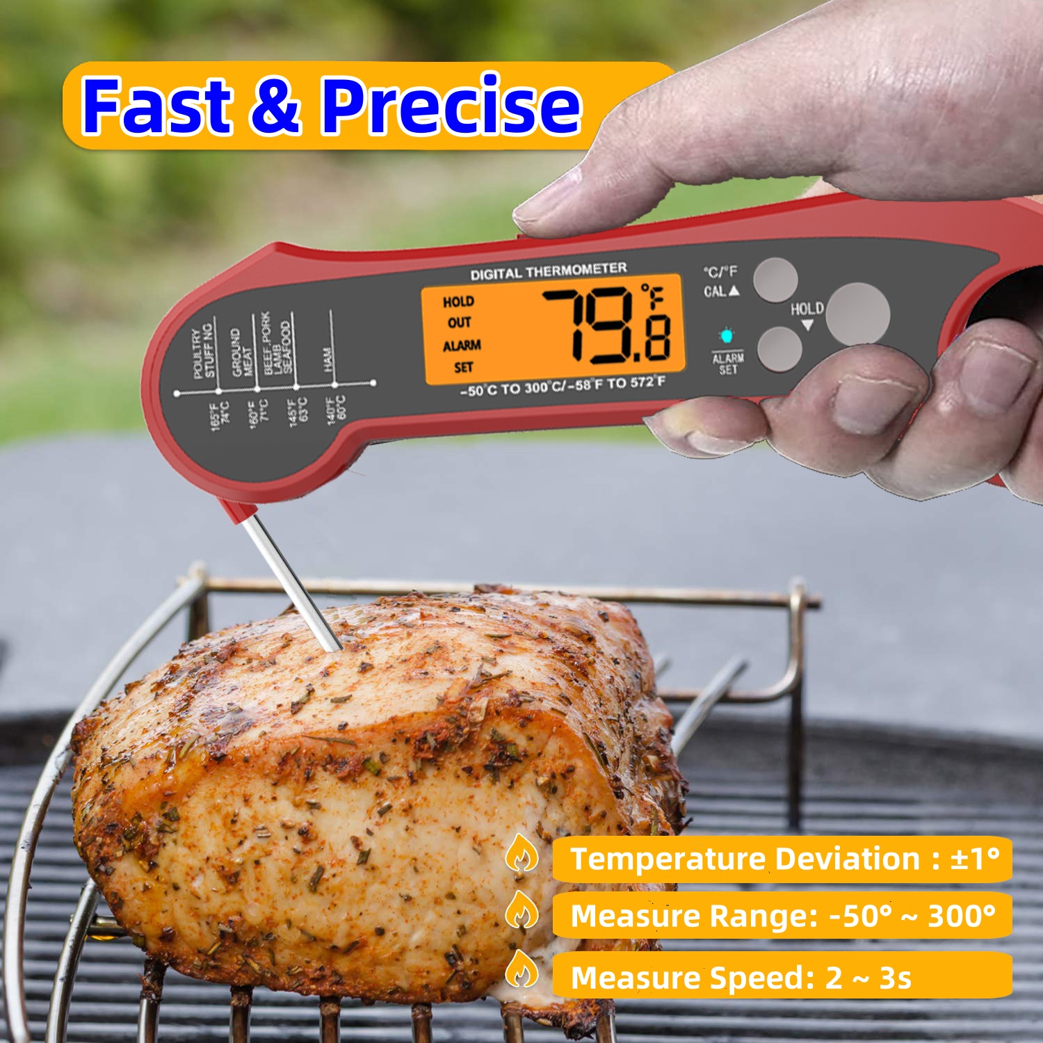 Fast Read Meat Thermometer for - Home Cooking Reading reseña y precio