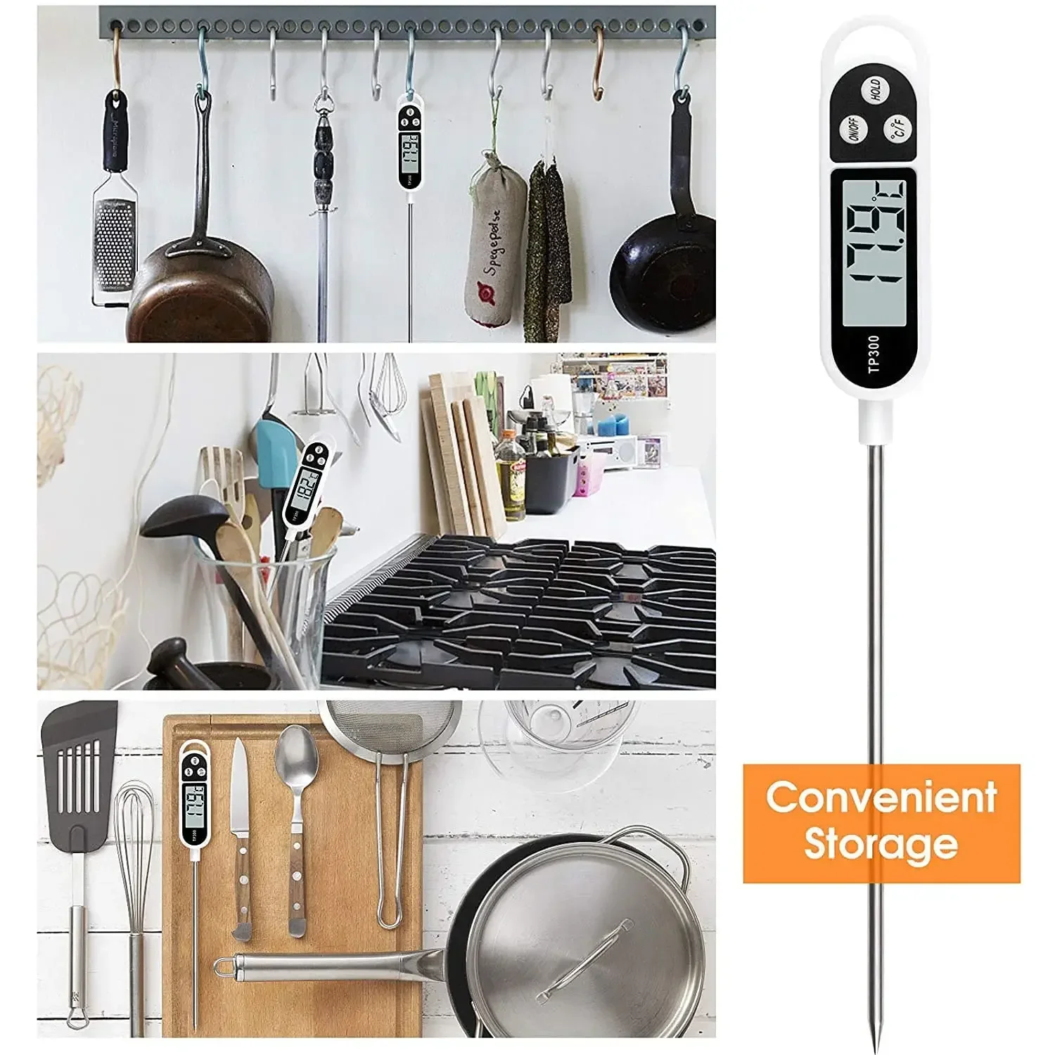 Stainless Steel Food Thermomet - Home Cooking Reading reseña y precio