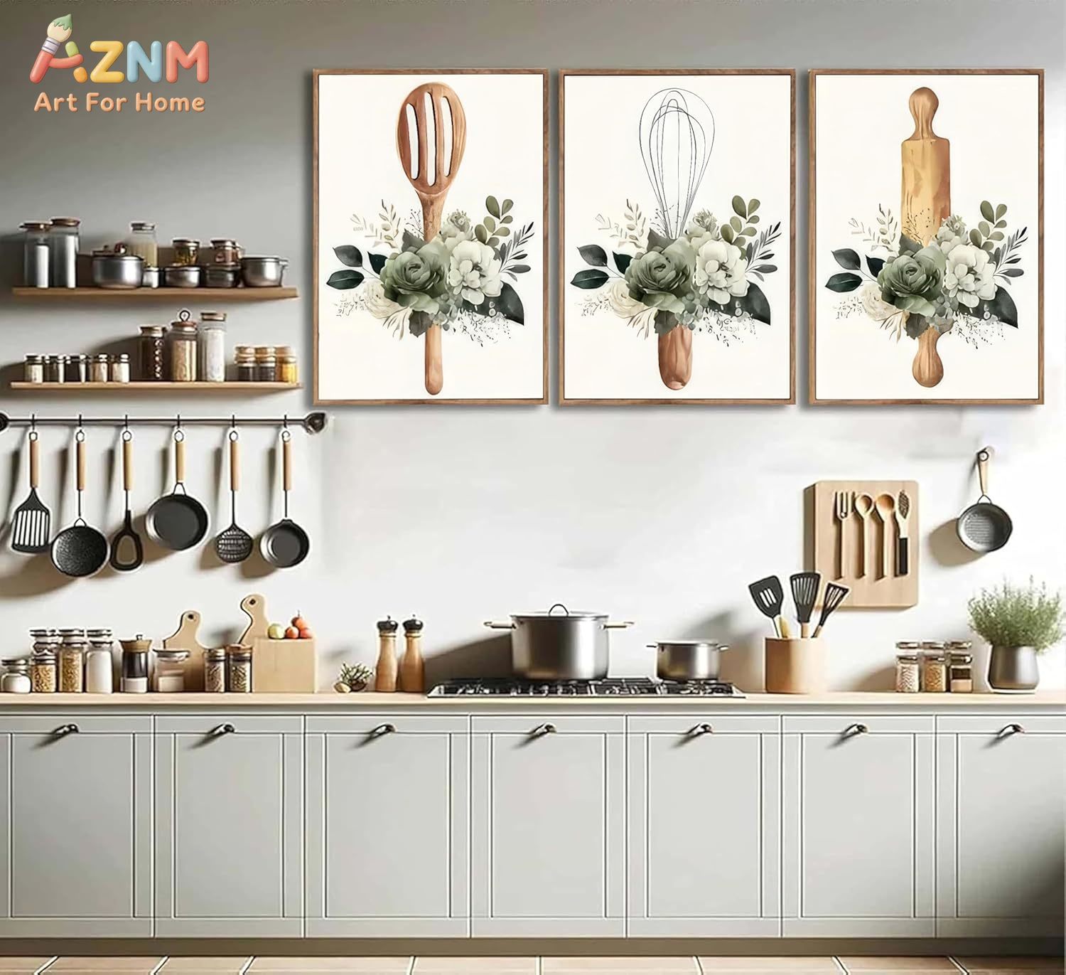 AZNM Kitchen Utensils Floral C - Home Cooking Delivery reseña y precio