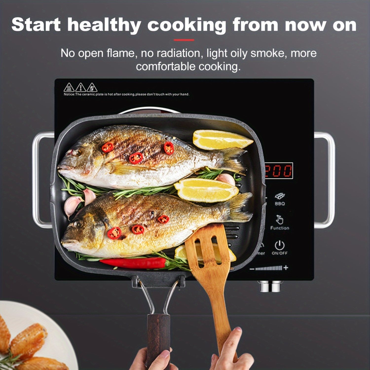 Electric Ceramic Stove, 2200W  - Home Cooking Electric reseña y precio