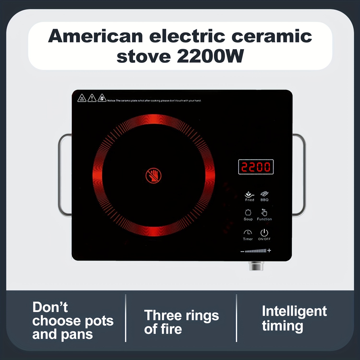 Electric Ceramic Stove, 2200W  - Home Cooking Electric reseña y precio