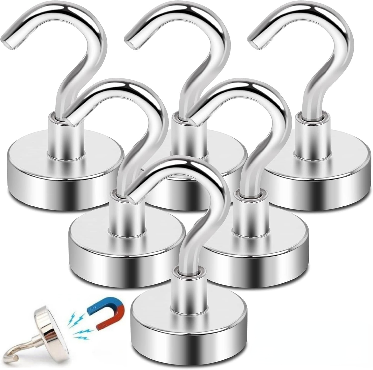 1-80PCS Strong Magnetic Hooks  - Home Cooking Delivery reseña y precio