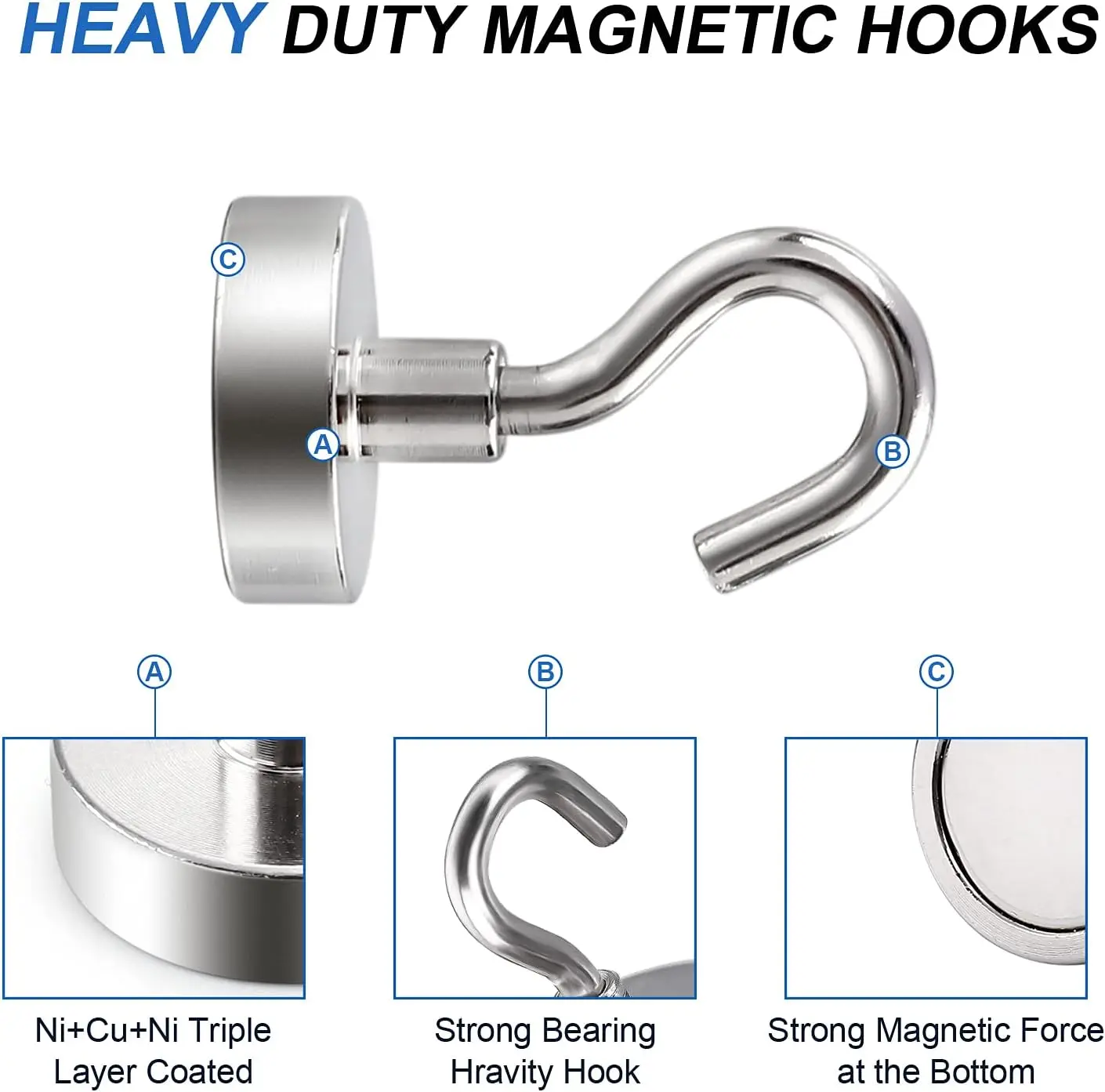 1-80PCS Strong Magnetic Hooks  - Home Cooking Delivery reseña y precio