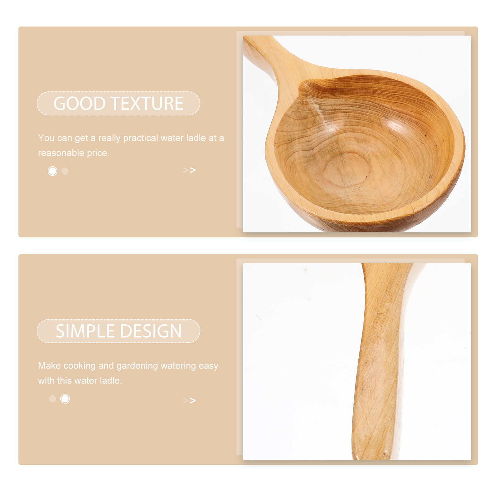 Wood Ladle Water Scoop Ergonom - Home Cooking Restaurant reseña y precio