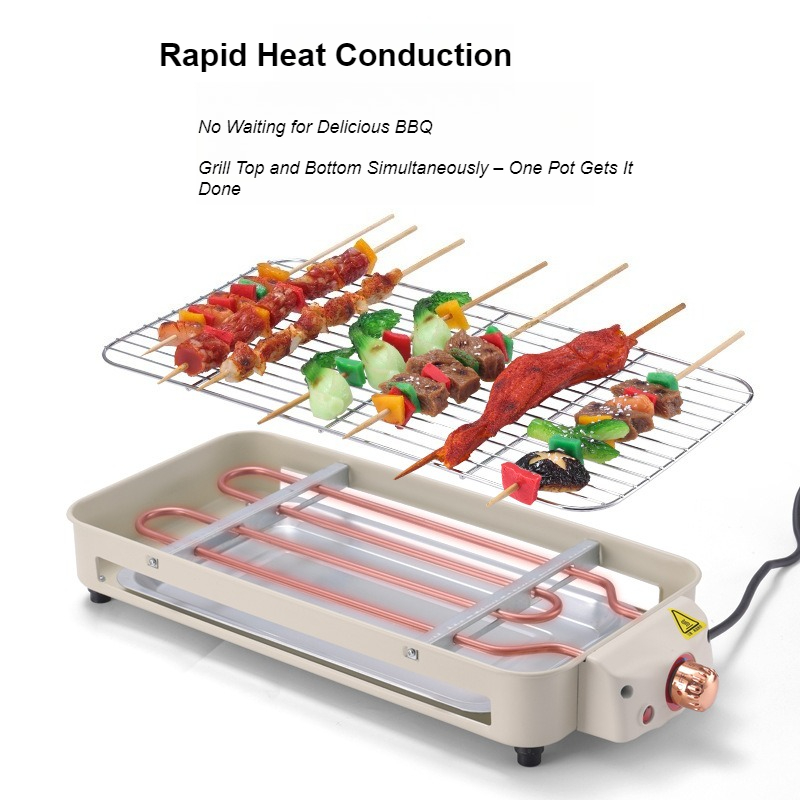 Electric Grill Smokeless BBQ D - Home Cooking Electric reseña y precio