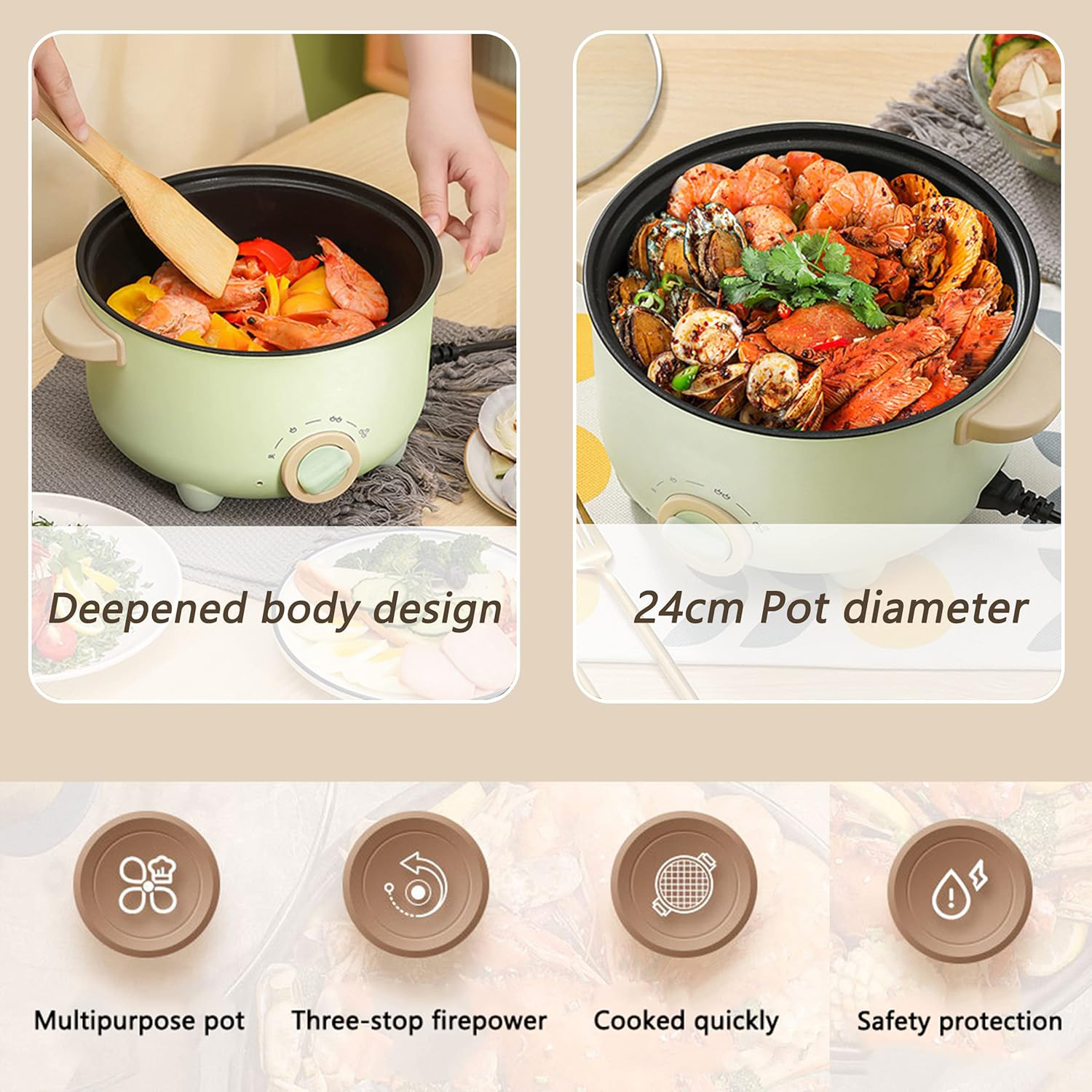 Mini Multifunction 3L Rice Coo - Home Cooking Electric reseña y precio