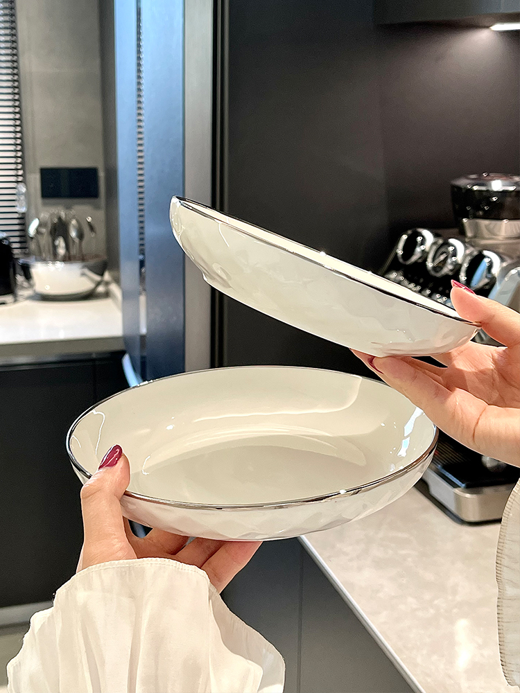  White Ceramic Plate Deep Dish - Home Cooking Fried Rice reseña y precio