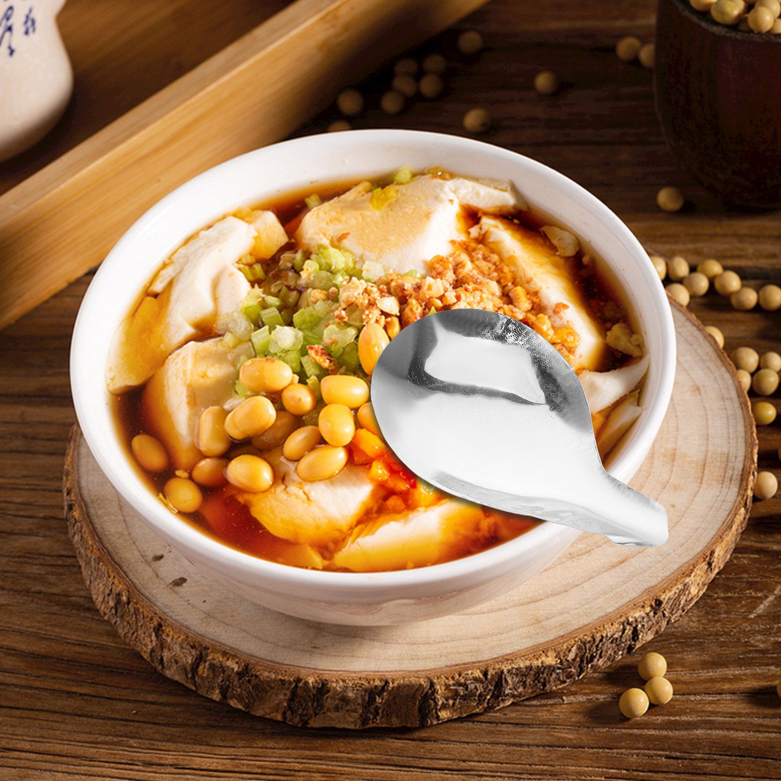 Stainless Steel Tofu Ladle Fla - Home Cooking Restaurant reseña y precio