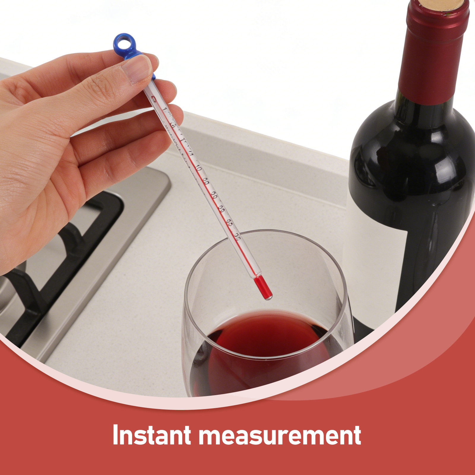 Glass Wine Thermometer Easy Re - Home Cooking Reading reseña y precio