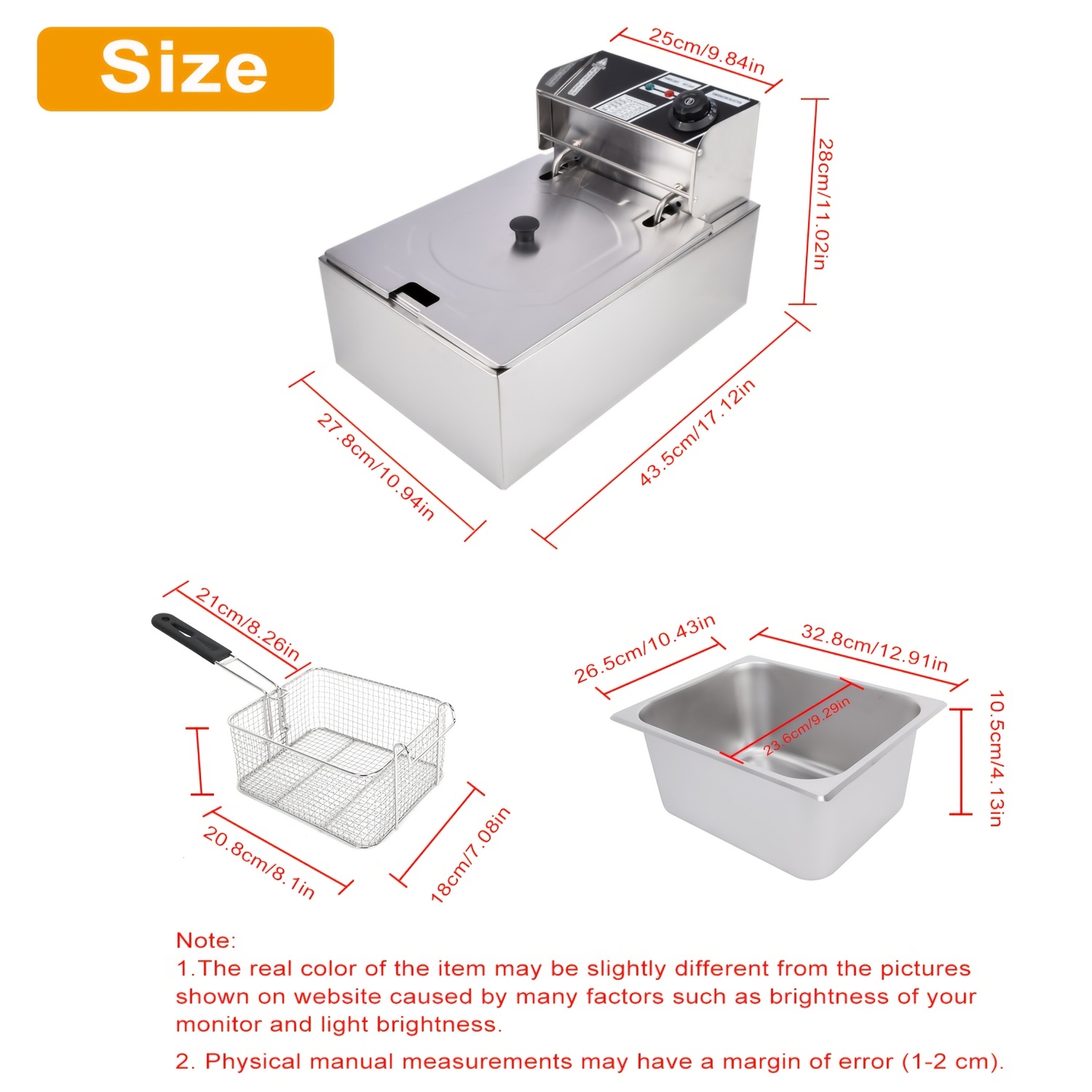 1.59gal Electric Deep Fryer, w - Home Cooking Restaurant reseña y precio