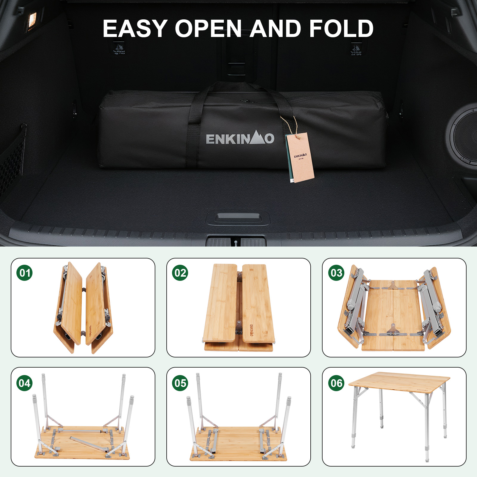 Adjustable Height Bamboo Foldi - Home Cooking Restaurant reseña y precio
