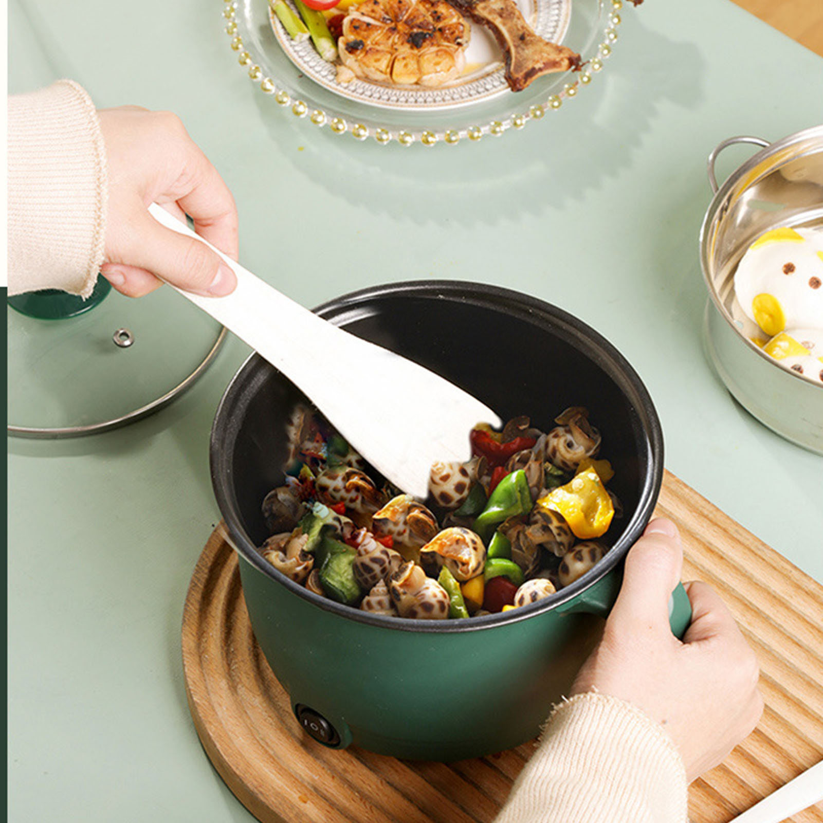 Electric Cooking Pot 1.5L 600W - Home Cooking Electric reseña y precio